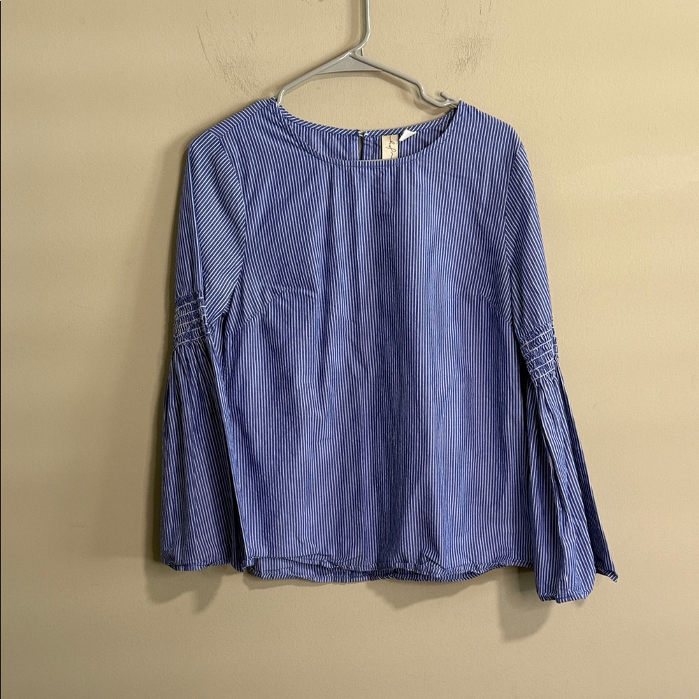 Allison Joy Blue Pinstripe Blouse